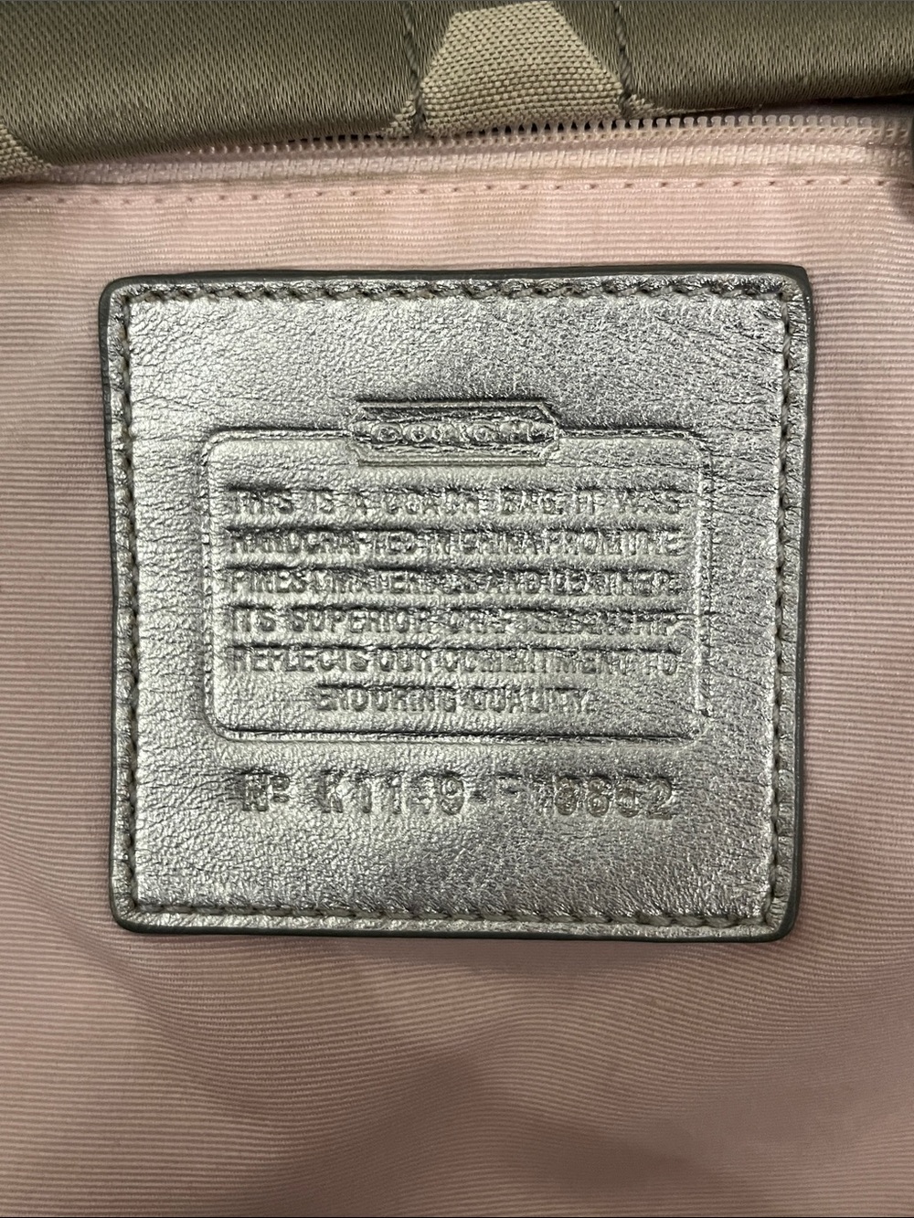 COACH HANDBAG Silver/Pewter Signature Jacquard / Convertible F18862 - Picture 12 of 12